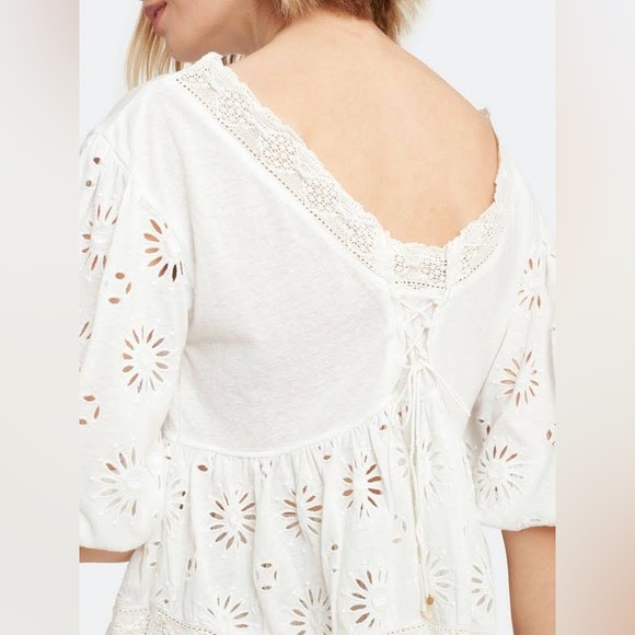 Free People Eyelet & Lace Sweeter Side Top - Picture 2 of 16